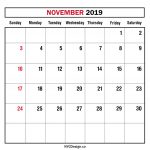 Monthly Calendar November 2019 Monthly Planner Printable Organizer Calendars To Print