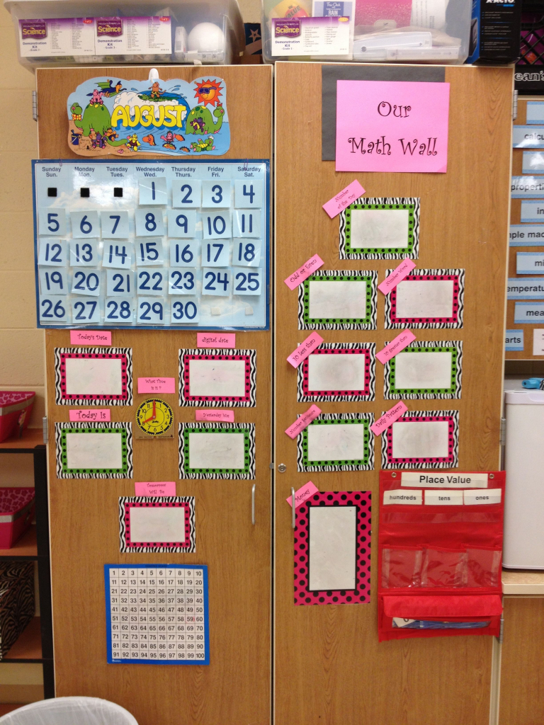 my math wall until i get my everyday counts calendar math every day counts calendar
