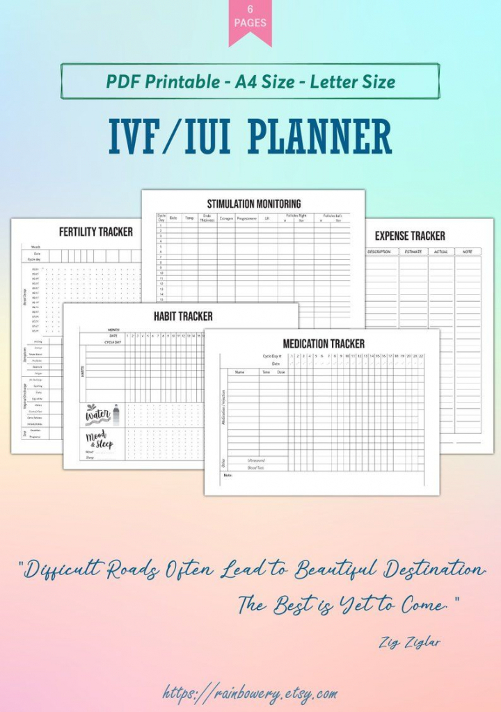 Printable Ivf Calendar Calendar Template 2020