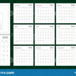 Simple Wall Calendar 2020 Year With Dotted Lines The Calendar For The Week With Lines