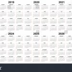 Ten Year Calendar 2018 2019 2020 Stock Vector Royalty Free Ten Year Calendar