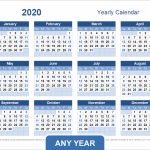 Yearly Calendar Template For 2020 And Beyond 5 Yr Calendar Printable
