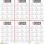 2018 2019 2020 2021 2022 2023 Calendar Calendars For Next 5 Years
