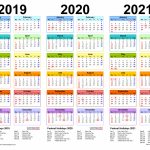 2019 2021 Three Year Calendar Free Printable Pdf Templates Free Printable Multi Year Calendar