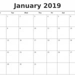 2019 Calendar Template Printable Month Calendarjanuary 2019 Create A Calendar Printable