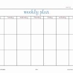 7 Day Weekly Planner Template Printable Template Calendar Calendar Template For 7