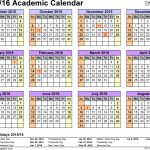 Academic Calendars 20152016 Free Printable Pdf Templates 6 Week School Calendar
