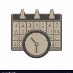 Calendar Clock Icon Time Date Symbol Sign Concept Time Date Calendar