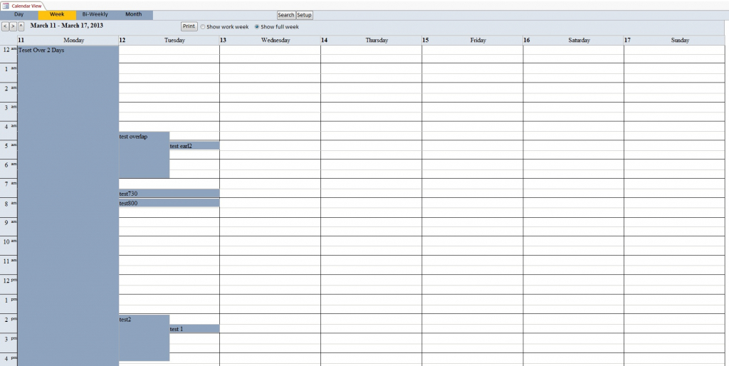 Calendar Scheduling Database Template Calendar Software Ms Access Calendar Template