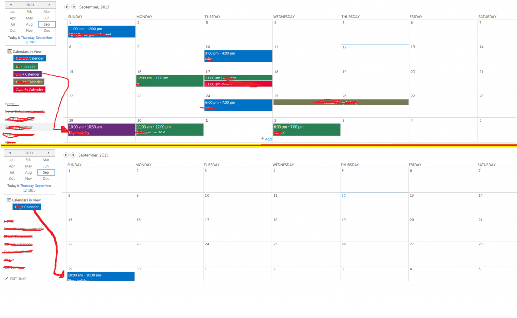 changing the original calendar colour blue to match the sharepoint 2020 calendar color coding