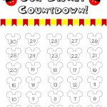 Disney World Countdown Calendar Free Printable Disney Free Printable Disney Countdown Calendar