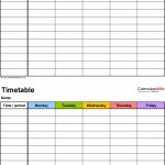 Excel Timetable Template 6 2 A5 Timetables On One Page Print A Calendar For 6 Week Period