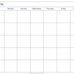 Free Printable Blank Monthly Calendar Student Handouts Template For A Six Weeks Calendar