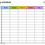 Free Weekly Schedule Templates For Excel 18 Templates One Week Calender For Kids