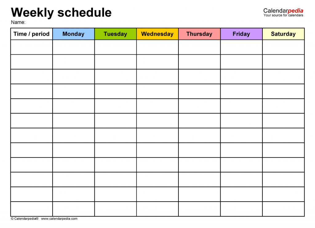 free weekly schedule templates for word 18 templates template for a six weeks calendar