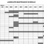Garden Maintenance Plan Template Of Landscape Maintenance Calendar Printable For Lawn Service