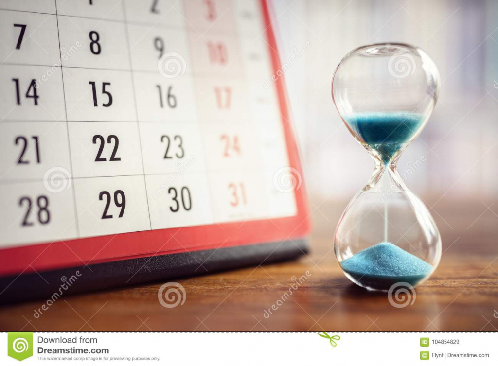 hourglass and calendar stock image image of horizontal y date time calendar achedule