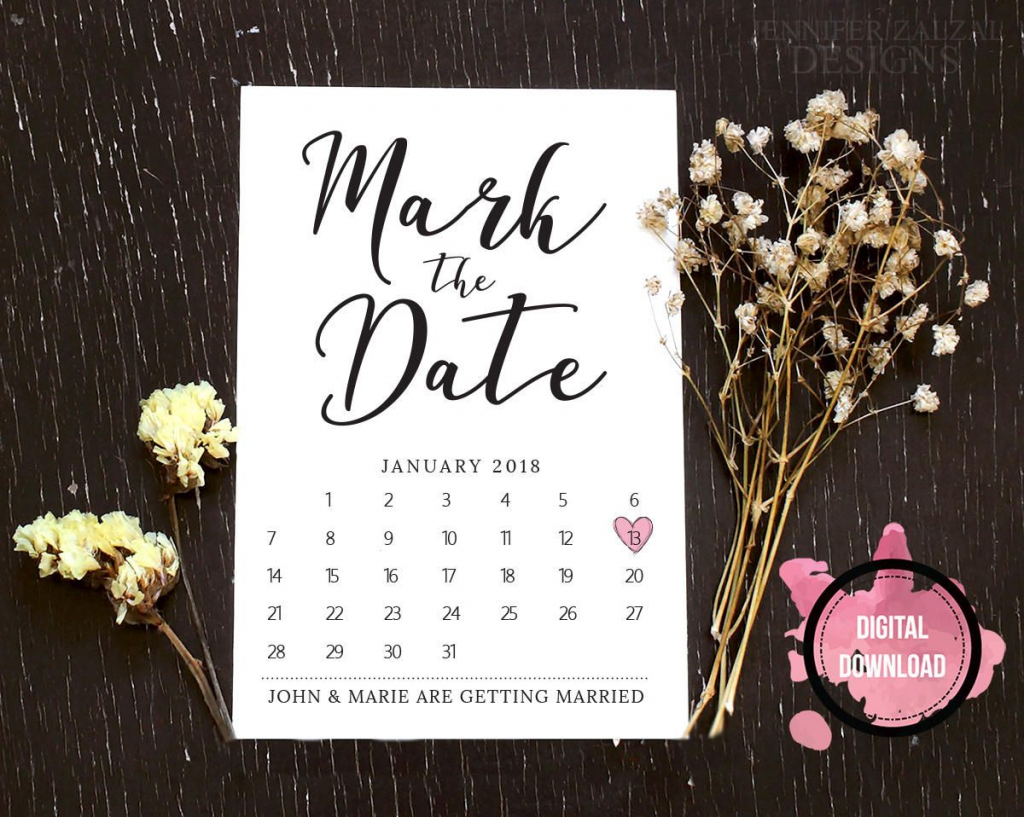 mark the date template download wedding save the date free printable mark your calendar card 1