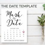 Mark The Date Template Download Wedding Save The Date Free Printable Mark Your Calendar Card
