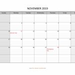 November 2019 Calendar Free Printable With Grid Lines Blank Calendar With Lines