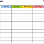 Pdf Timetable Template 2 Landscape Format A4 1 Page Monday Friday Calendar Template