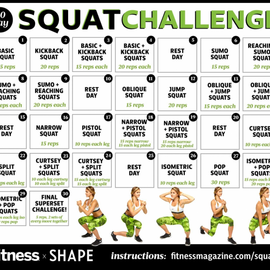 Pin On Fitness Https Www 30 Day Squat Calendar