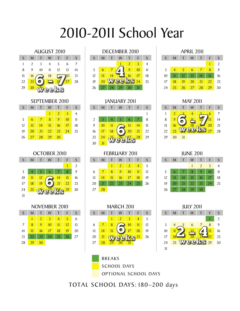 scheduling a low stress school calendar 6 week school calendar