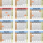 School Calendars 20152016 Free Printable Pdf Templates 6 Week School Calendar