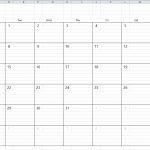 Simple Excel Calendar Template Calendar Template With Lines