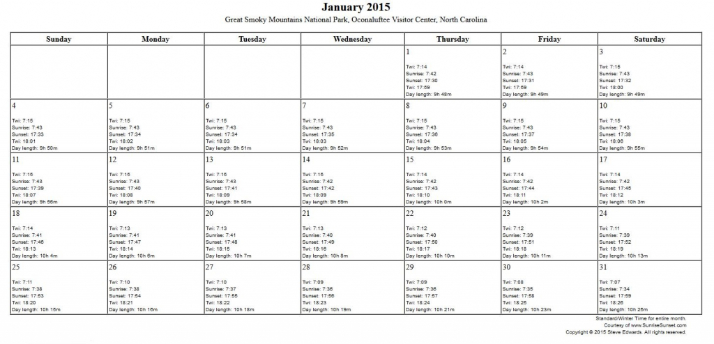 Print Monthly Calendars Of Sunrise Sunset Times Calendar Template 2023