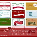 The 12 Days Of Christmas Ideas Printable Gift Tags 12 Days Of Christmas Advent Calender Template
