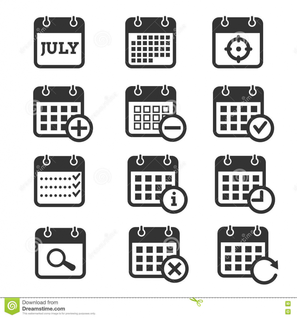 time date and calendar vector icons stock vector y date time calendar achedule