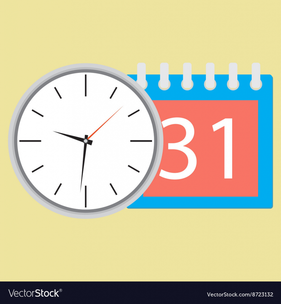 time planning clock with calendar date time date calendar