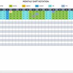 Work Planner Template Excel Temp Orkscheduleshiftrotation Printable Work Hours Calendar