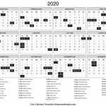 2020 Calendar 2020 Day Count Calander 2