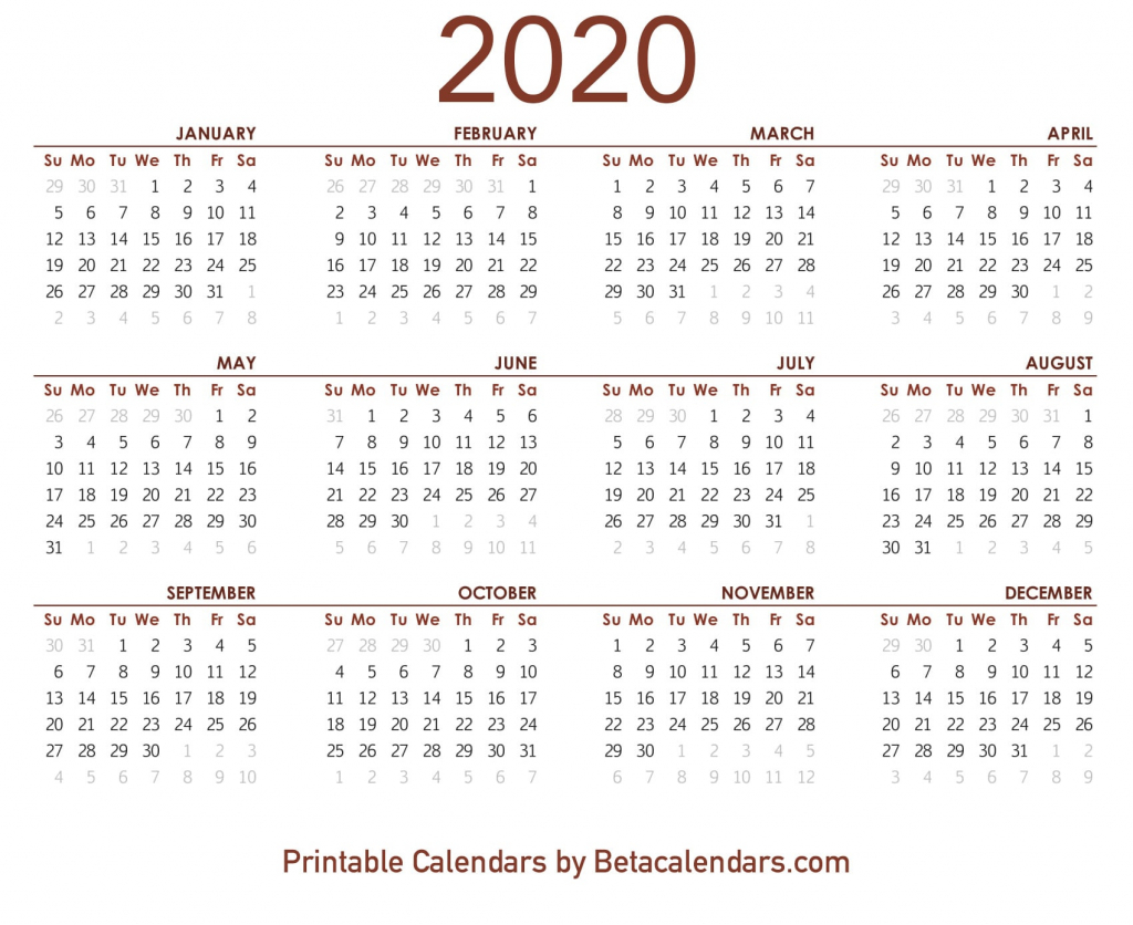 2020 calendar free printable yearly calendar 2020 time and date 2020 calendar