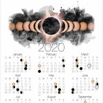 2020 Moon Phase Calendar Lunar Calendar With Solar Eclipse Free Printable Wiccan Calendar 2020