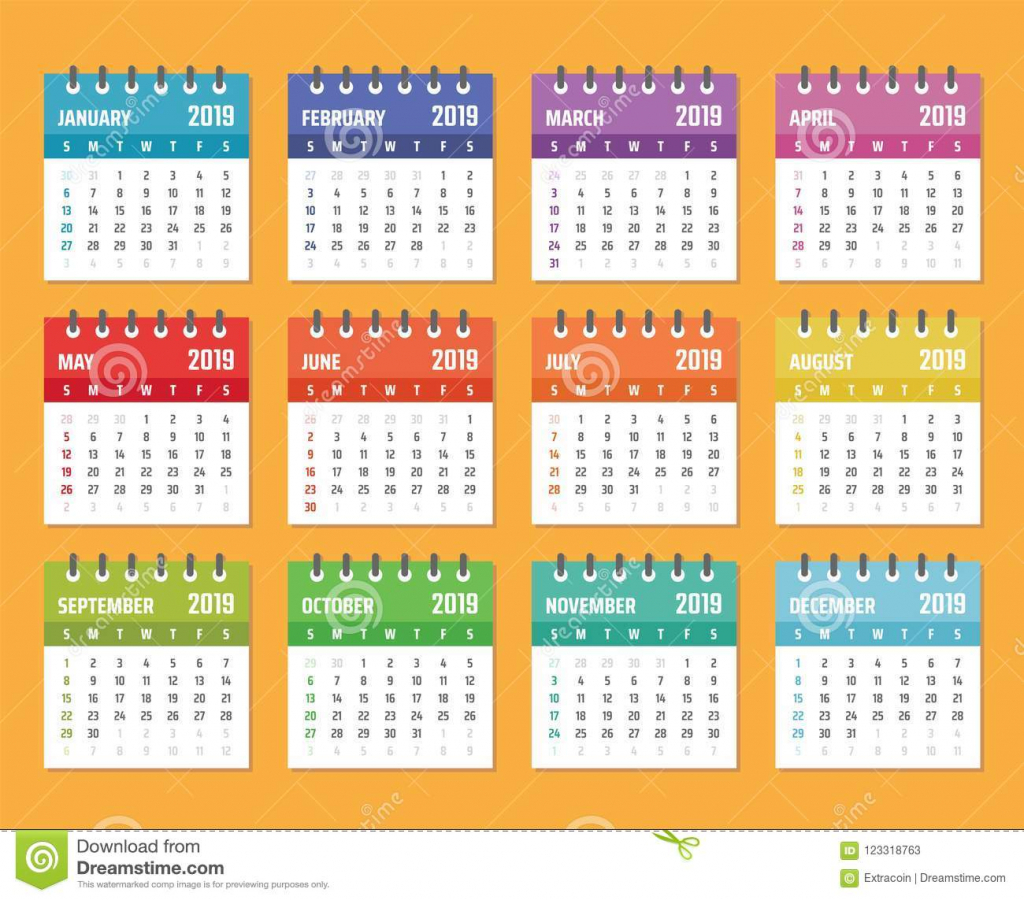 calendar for 2019 starts sunday vector calendar design 2019 calendar 100000