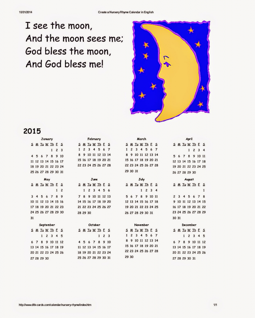 Dltks Custom Printable Holiday Calendars Parenting Times Dltk Custom Calendar 1