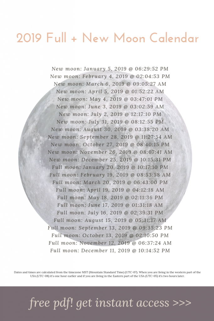 free pdf moon phases calendar 2018 2019 download this printable moon phase chart