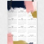 Modern Abstract Wall Calendar 11×17 Wall Calendar 11×17 Calendar