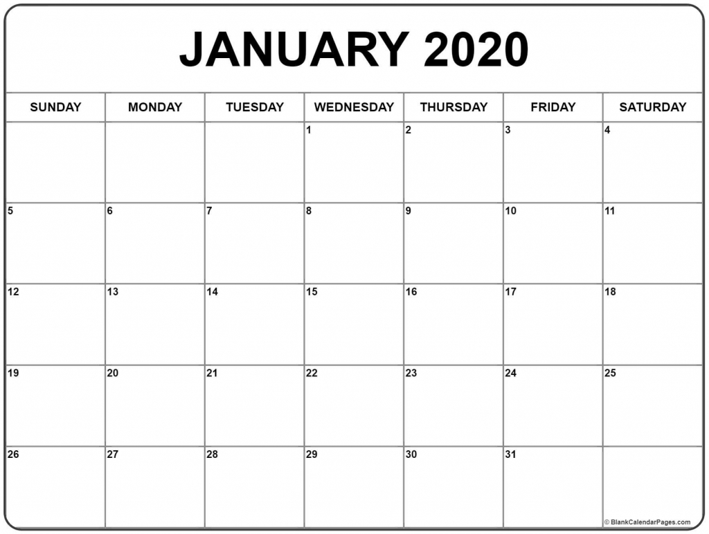 New Free Printable Blank Calendars 2020 Monthly Calendar Printable 30 Day Calendar 2020
