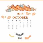 October 2018 Desktop Calendar Wallpaper Calendar Wallpaper Halloween Calendar Template