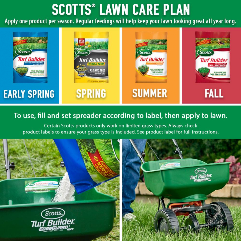Scotts 15000 Sq Ft Northern Lawn Fertilizer Program For Bermuda Bluegrass Rye And Tall Fescue 4 Bag Scotts Lawn Treatment Schedule