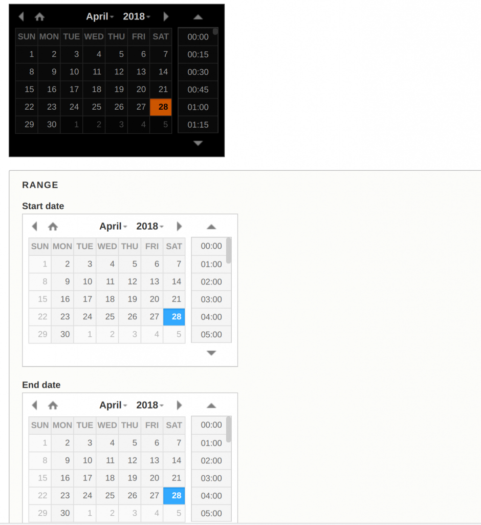 single date time picker drupal date time calendar