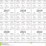 Six Year Calendar 2017 2018 2019 2020 2021 And 2022 Calendar 5 Years