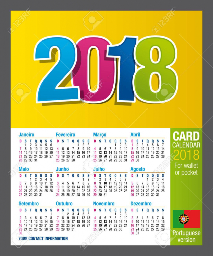 Useful Two Sided Calendar Calendar 2018 For Wallet Or Pocket Wallet Size Calendar