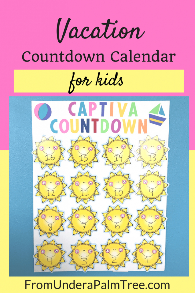 Vacation Countdown Calendar For Kids Kids Calendar Vacation Countdown Calendar