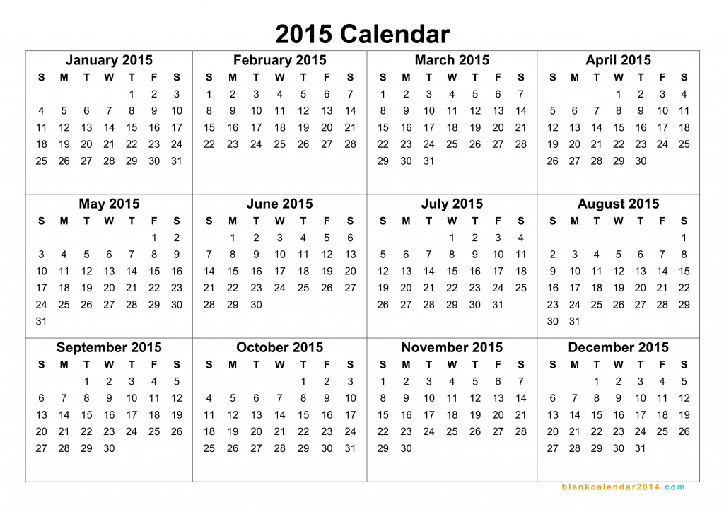 2015 Calendar Free Yearly Calendar Templates 2015 Printable Countdown Calendar To March 25th