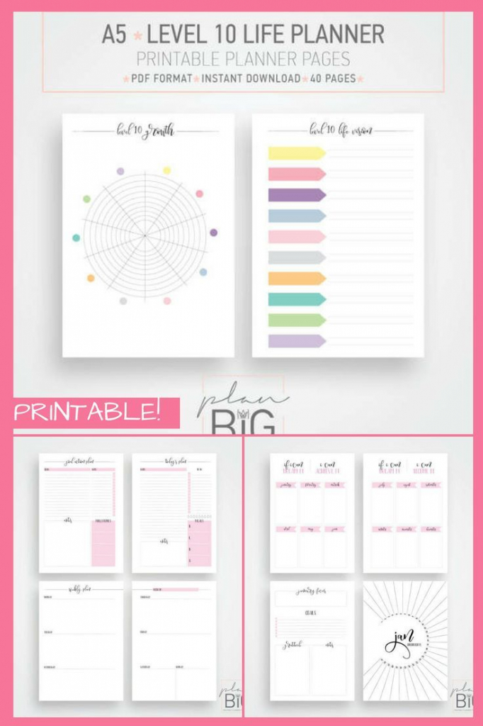 a5 planner printable planner new year planner resolutions printable planner 10 years